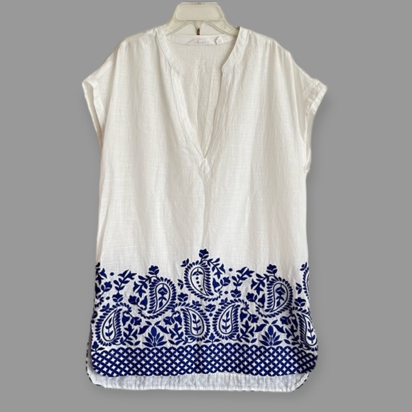 Athleta Tops - Athleta Oversized Swim Cover Up Embroidered Paisley Tunic (i1)